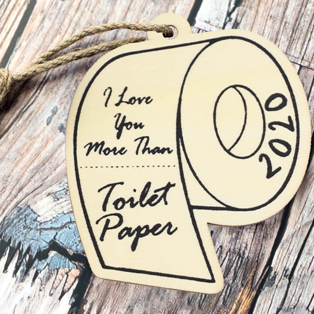 2020 European and American Wood Products Pendant Wooden Home Commemorative Toilet Paper Christmas Tree Accessory and Pendant Crafts 2020 European and American Wood Products Pendant Wooden Home Commemorative Toilet Paper Christmas Tree Accessory and Pendant Crafts