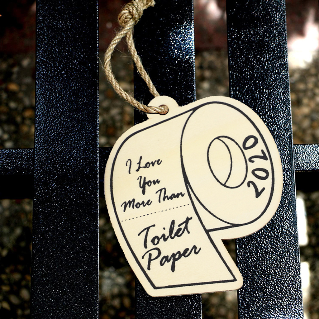 2020 European and American Wood Products Pendant Wooden Home Commemorative Toilet Paper Christmas Tree Accessory and Pendant Crafts 2020 European and American Wood Products Pendant Wooden Home Commemorative Toilet Paper Christmas Tree Accessory and Pendant Crafts
