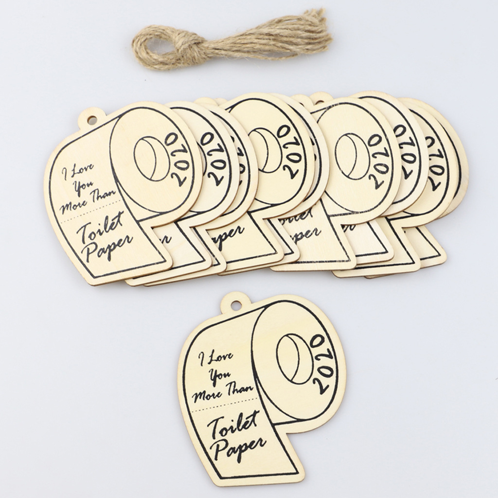 2020 European and American Wood Products Pendant Wooden Home Commemorative Toilet Paper Christmas Tree Accessory and Pendant Crafts 2020 European and American Wood Products Pendant Wooden Home Commemorative Toilet Paper Christmas Tree Accessory and Pendant Crafts