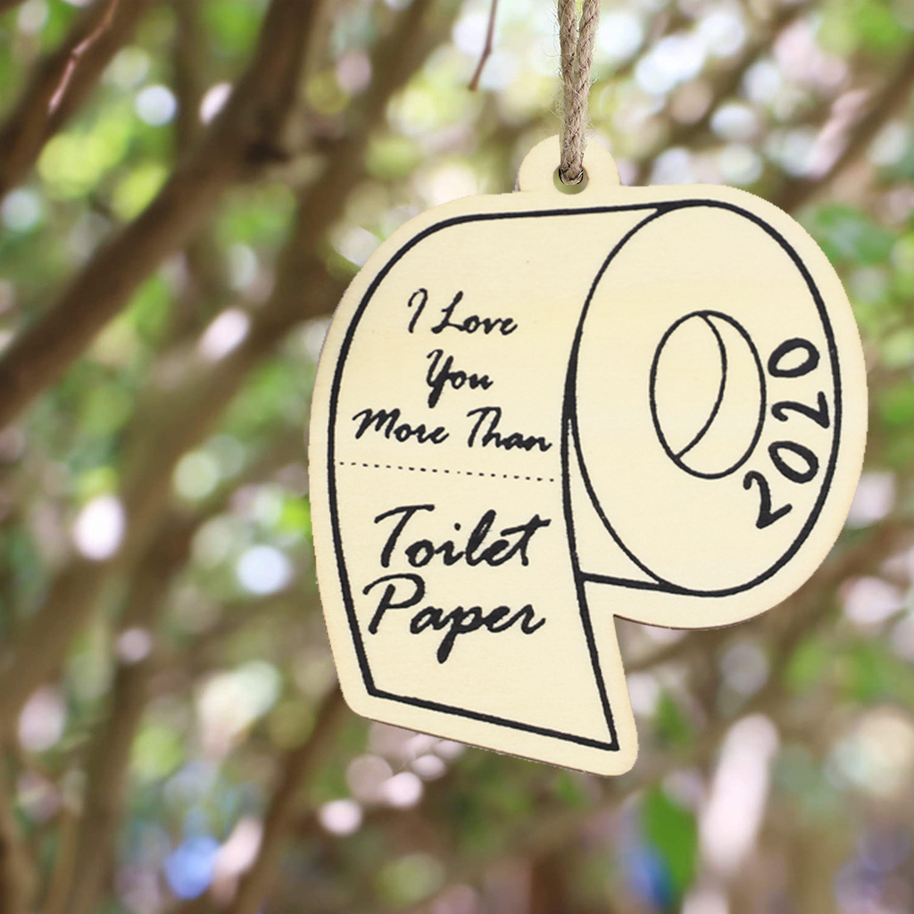 2020 European and American Wood Products Pendant Wooden Home Commemorative Toilet Paper Christmas Tree Accessory and Pendant Crafts 2020 European and American Wood Products Pendant Wooden Home Commemorative Toilet Paper Christmas Tree Accessory and Pendant Crafts