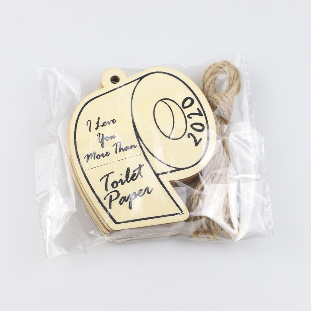 2020 European and American Wood Products Pendant Wooden Home Commemorative Toilet Paper Christmas Tree Accessory and Pendant Crafts 2020 European and American Wood Products Pendant Wooden Home Commemorative Toilet Paper Christmas Tree Accessory and Pendant Crafts
