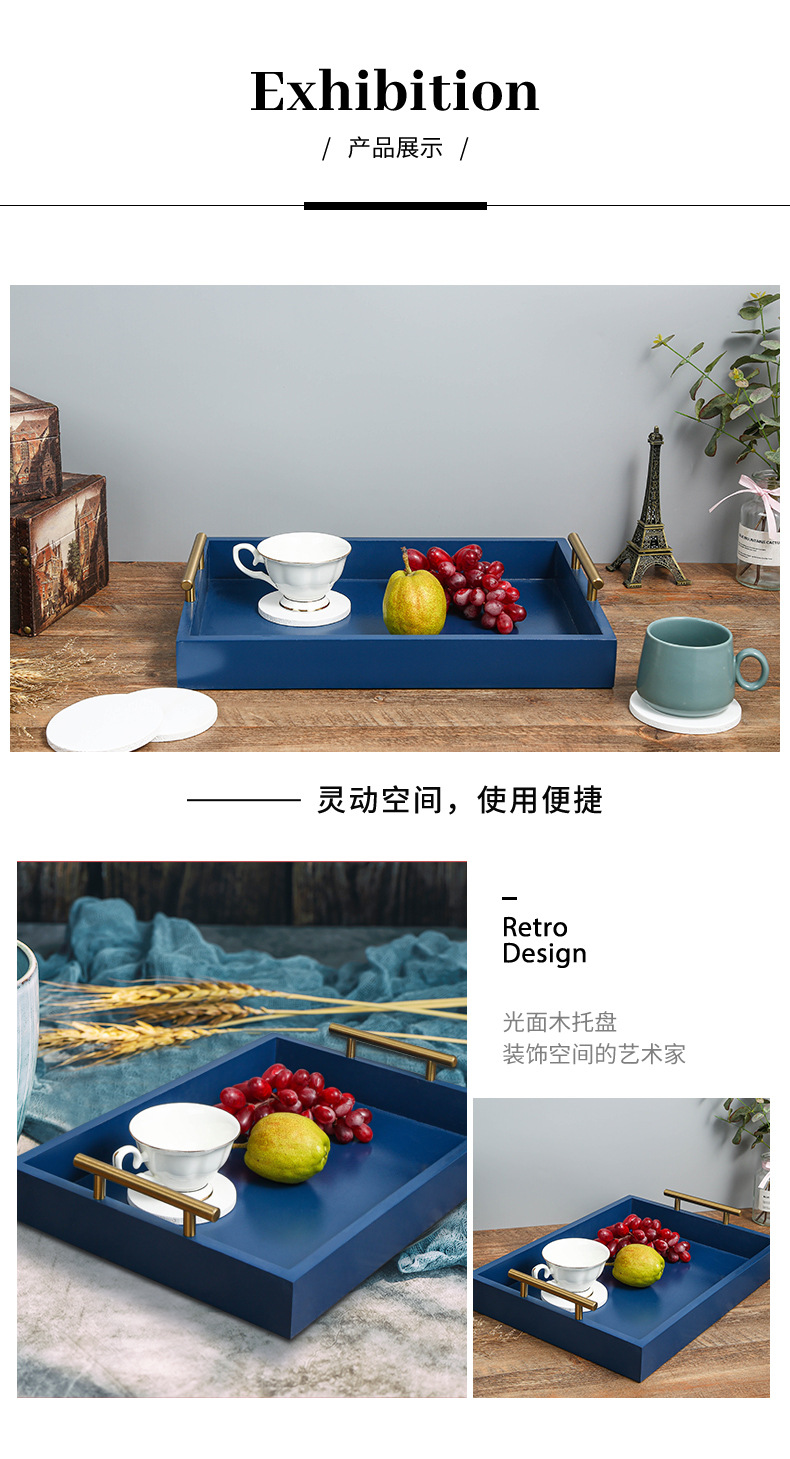 Amazon Hot Sale Wood Pallet Solid Color MDF Material Metal Armrest Storage Tray Decoration Wooden Crafts Amazon Hot Sale Wood Pallet Solid Color MDF Material Metal Armrest Storage Tray Decoration Wooden Crafts