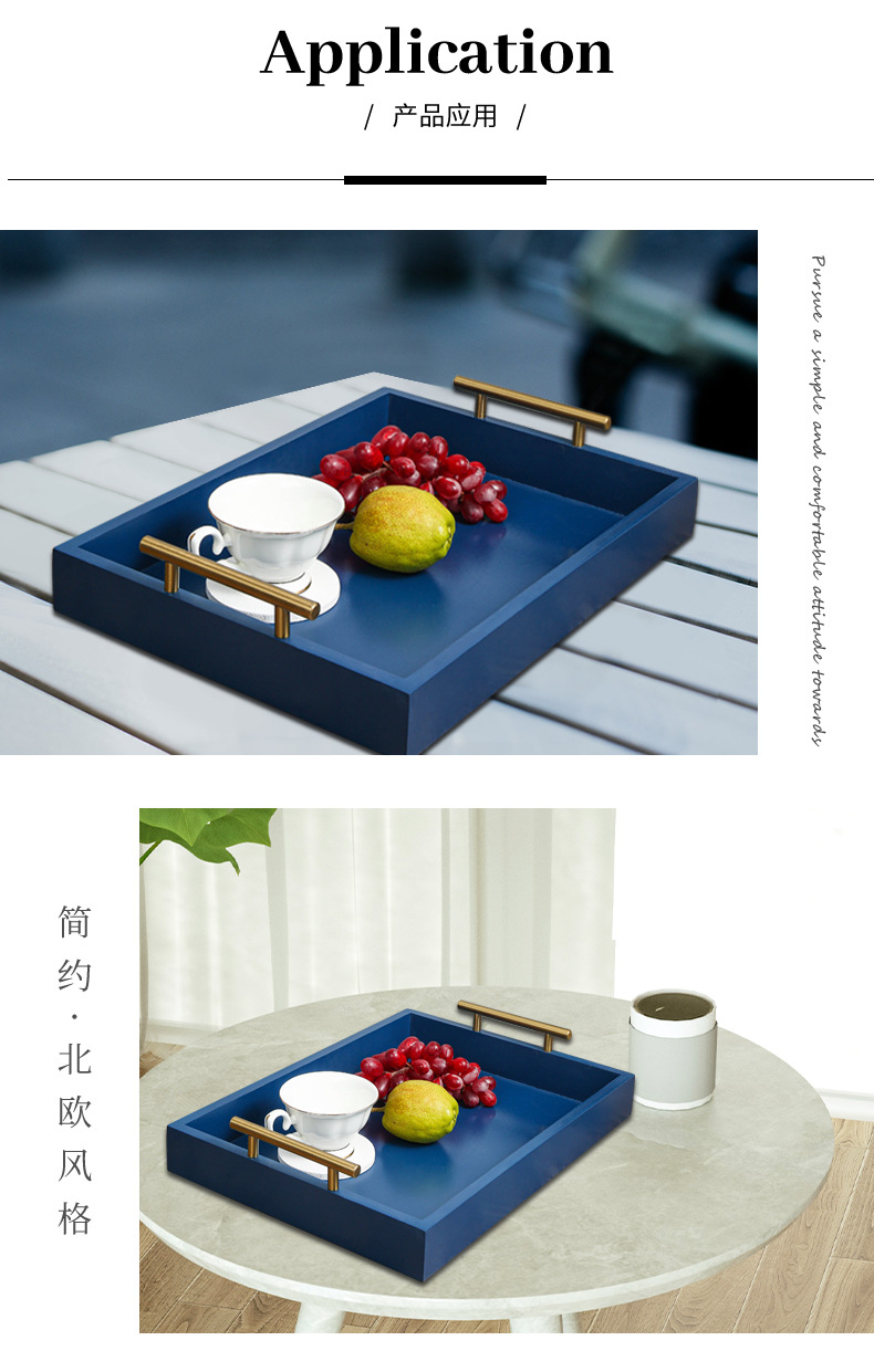 Amazon Hot Sale Wood Pallet Solid Color MDF Material Metal Armrest Storage Tray Decoration Wooden Crafts Amazon Hot Sale Wood Pallet Solid Color MDF Material Metal Armrest Storage Tray Decoration Wooden Crafts