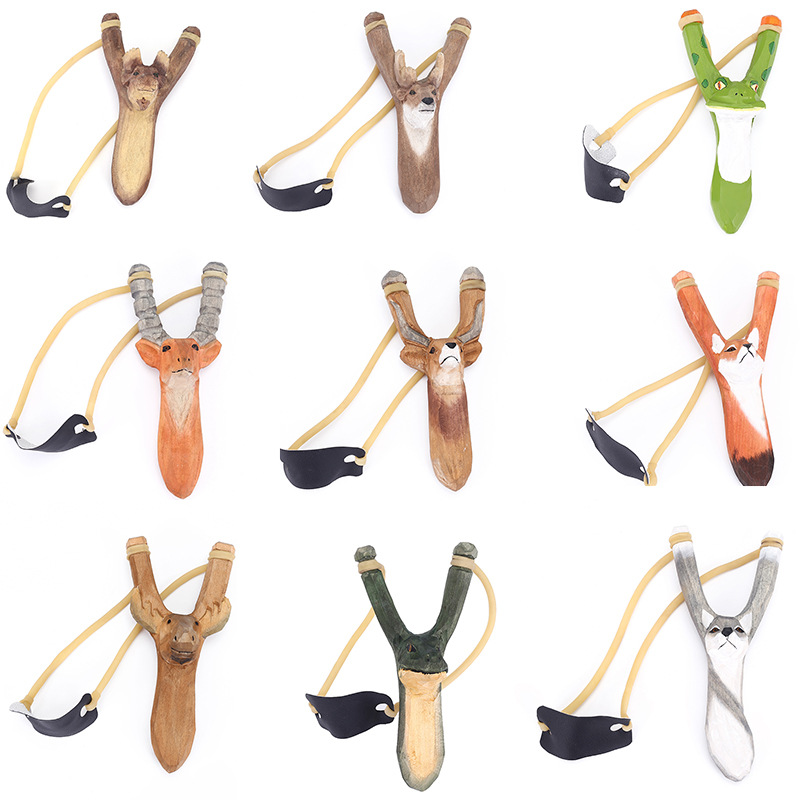 Outdoor catapult real wood slingshot hand carved animal slingshot souvenir wooden crafts Outdoor catapult real wood slingshot hand carved animal slingshot souvenir wooden crafts