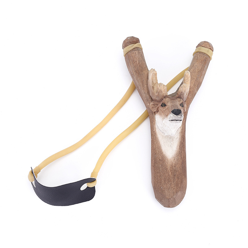 Outdoor catapult real wood slingshot hand carved animal slingshot souvenir wooden crafts Outdoor catapult real wood slingshot hand carved animal slingshot souvenir wooden crafts