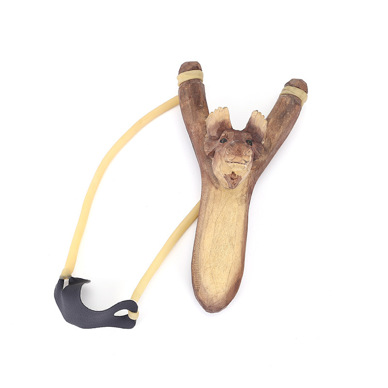 Outdoor catapult real wood slingshot hand carved animal slingshot souvenir wooden crafts Outdoor catapult real wood slingshot hand carved animal slingshot souvenir wooden crafts