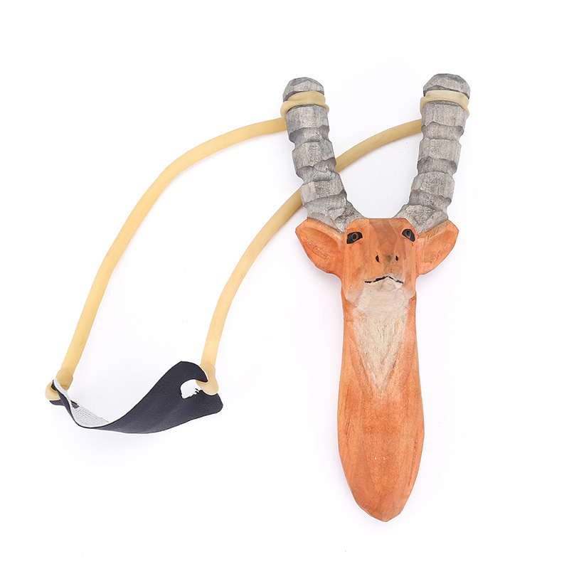 Outdoor catapult real wood slingshot hand carved animal slingshot souvenir wooden crafts Outdoor catapult real wood slingshot hand carved animal slingshot souvenir wooden crafts