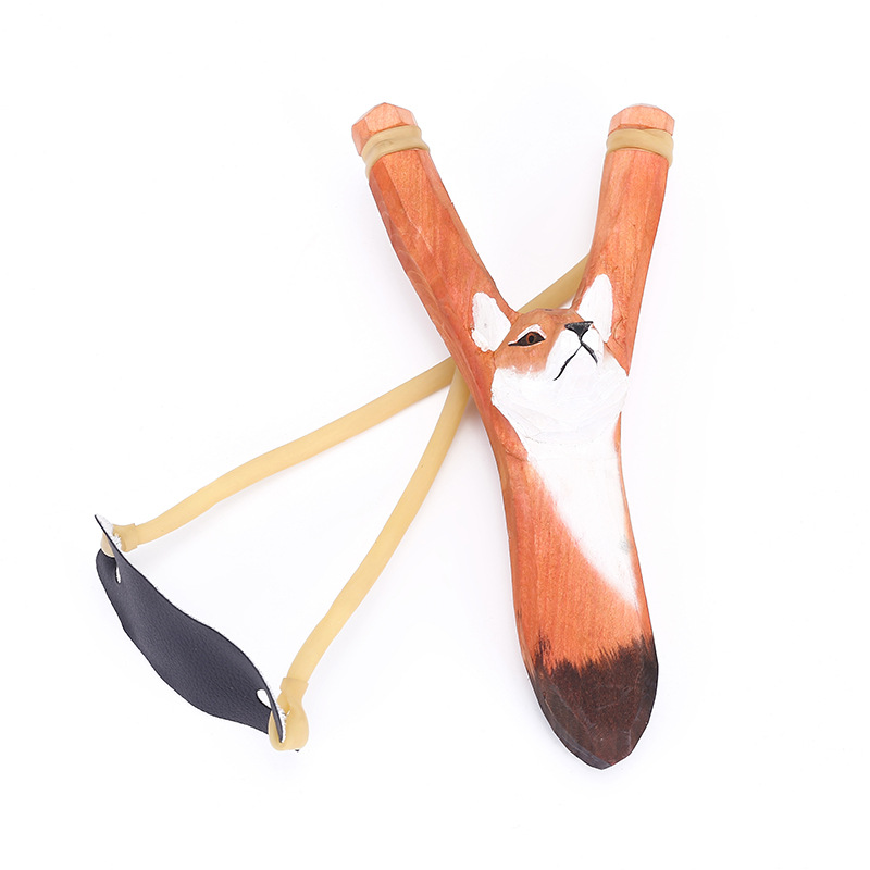 Outdoor catapult real wood slingshot hand carved animal slingshot souvenir wooden crafts Outdoor catapult real wood slingshot hand carved animal slingshot souvenir wooden crafts