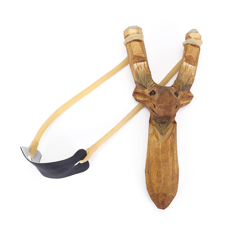 Outdoor catapult real wood slingshot hand carved animal slingshot souvenir wooden crafts Outdoor catapult real wood slingshot hand carved animal slingshot souvenir wooden crafts
