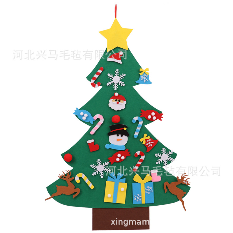 Felt Christmas Tree Christmas Decorations 3D Christmas Hat DIY Children&#039;s Toys Handmade 3D Christmas Tree Customization