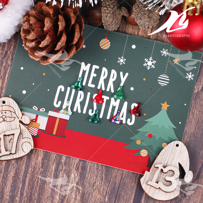 Korean Style Minimalist Christmas Nail Stickers Decoration High Quality Resin Cute Girly Heart Christmas Hat Manicure Jewelry Stickers