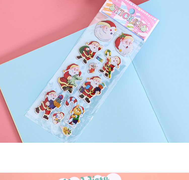 Cartoon Santa Claus Bubble Stickers Christmas Gift Christmas Tree Festival Products Wholesale Christmas Hat Decorations Cartoon Santa Claus Bubble Stickers Christmas Gift Christmas Tree Festival Products Wholesale Christmas Hat Decorations