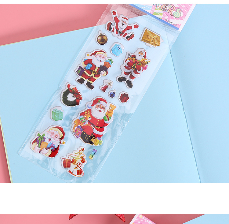 Cartoon Santa Claus Bubble Stickers Christmas Gift Christmas Tree Festival Products Wholesale Christmas Hat Decorations Cartoon Santa Claus Bubble Stickers Christmas Gift Christmas Tree Festival Products Wholesale Christmas Hat Decorations