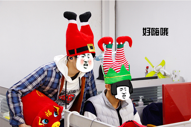 Christmas Decorations Creative Funny Red Trouser Leg Hat Christmas Hat Clown Hat for Children Or Adults Party Activities Christmas Decorations Creative Funny Red Trouser Leg Hat Christmas Hat Clown Hat for Children Or Adults Party Activities