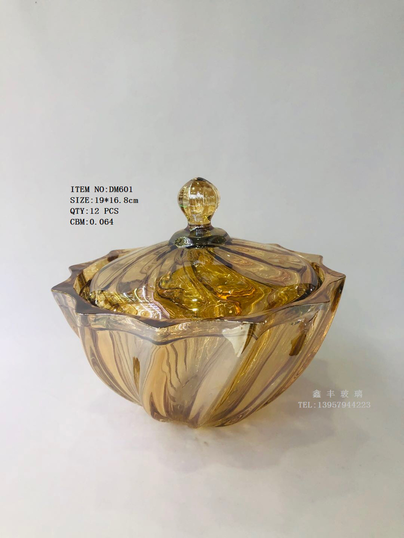 Factory Direct Sales Electroplated Golden Crystal Crafts Candy Jar Storage Jar Home Living Room and Wine Cabinet Decorations Decoration Factory Direct Sales Electroplated Golden Crystal Crafts Candy Jar Storage Jar Home Living Room and Wine Cabinet Decorations Decoration