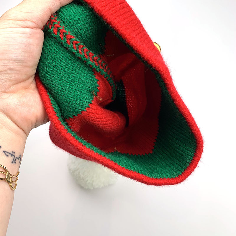 Children's Hat Autumn and Winter New Christmas Hat Striped Bell Knitted Woolen Cap Cross-Border Halloween Gift Christmas Hat Children's Hat Autumn and Winter New Christmas Hat Striped Bell Knitted Woolen Cap Cross-Border Halloween Gift Christmas Hat