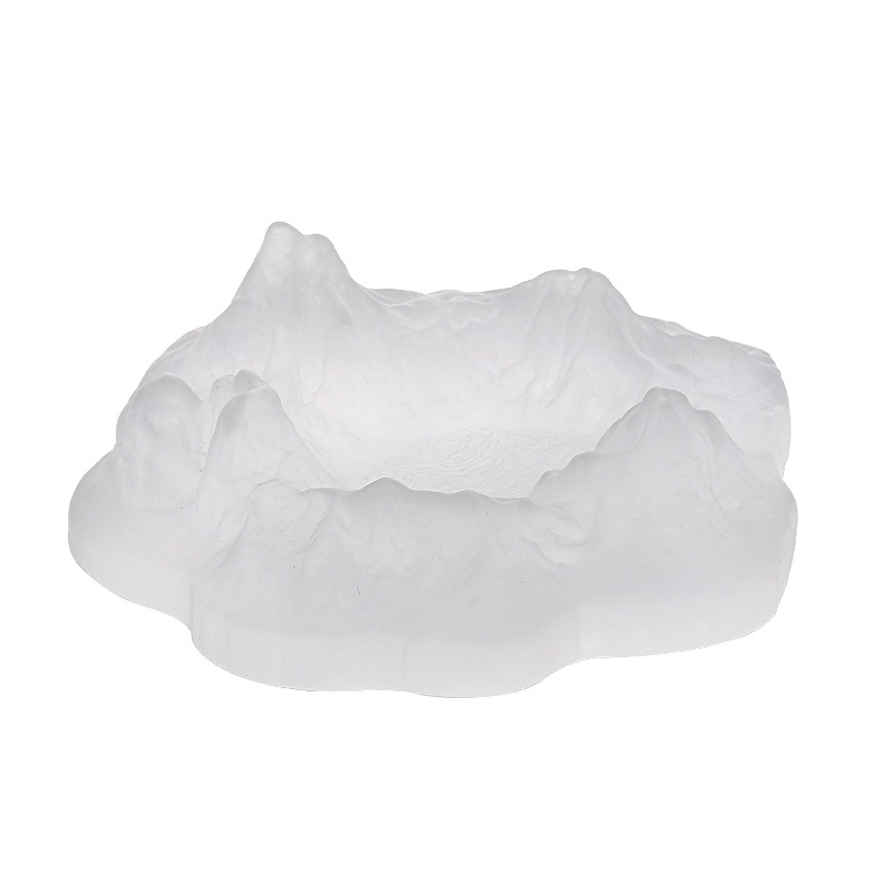 Creative Crystal Glass Iceberg Ashtray Frosted Minimalistic Personalized Living Room Decoration Trendy Crystal Crafts