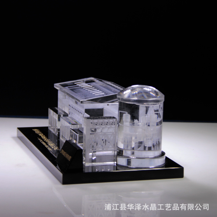 Factory Hot Sale Nuclear Power Plant Three-Dimensional Crystal Model Customized Factory Crystal Building Crystal Crafts Ornaments