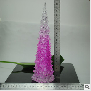 Romantic colorful acrylic Christmas tree night lights color changing colors