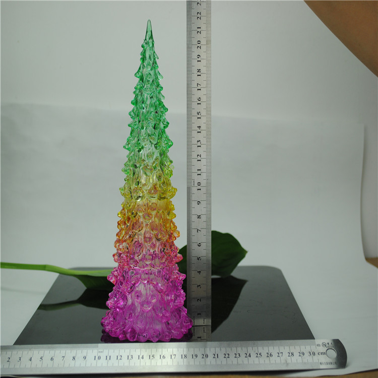 Romantic colorful acrylic Christmas tree night lights color changing colors