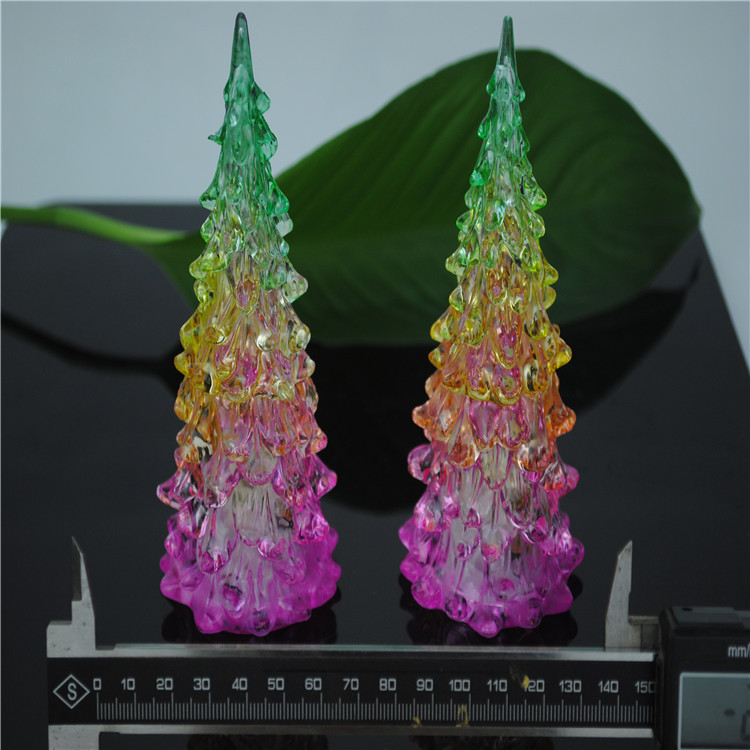 Romantic colorful acrylic Christmas tree night lights color changing colors