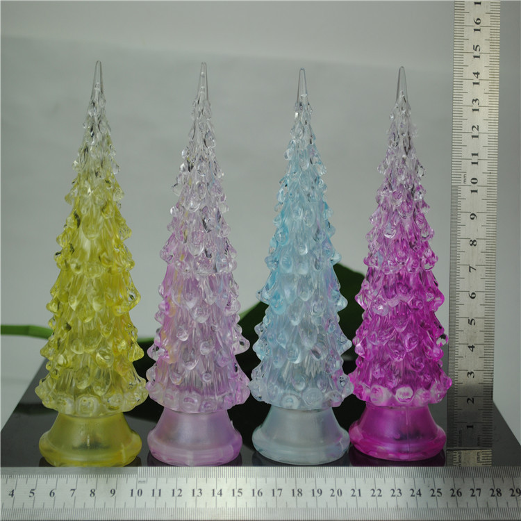 Romantic colorful acrylic Christmas tree night lights color changing colors