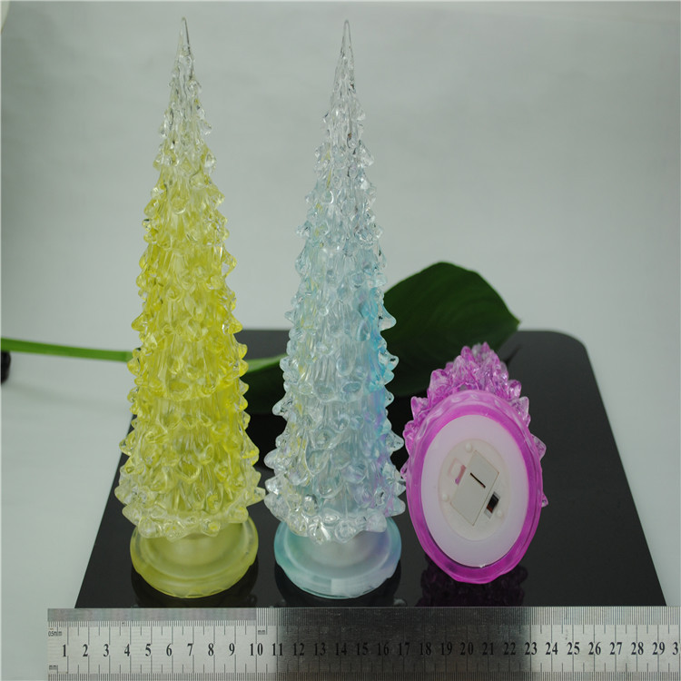 Romantic colorful acrylic Christmas tree night lights color changing colors
