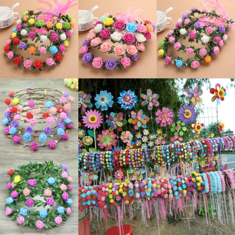 Korean Bridal Headdress Beautiful Champagne Garland Wedding Photography Mori Girl Seaside Beach Selfie Headband Head Flower Ornament Korean Bridal Headdress Beautiful Champagne Garland Wedding Photography Mori Girl Seaside Beach Selfie Headband Head Flower Ornament