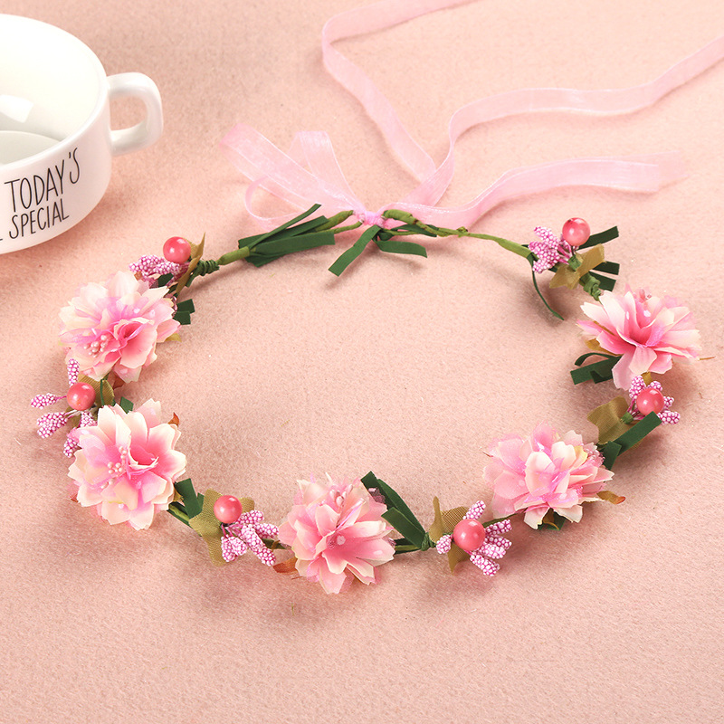 Korean Bridal Headdress Beautiful Champagne Garland Wedding Photography Mori Girl Seaside Beach Selfie Headband Head Flower Ornament Korean Bridal Headdress Beautiful Champagne Garland Wedding Photography Mori Girl Seaside Beach Selfie Headband Head Flower Ornament
