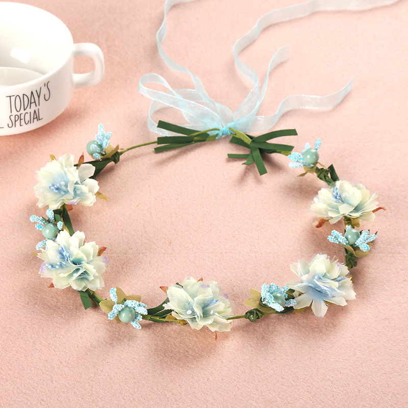 Korean Bridal Headdress Beautiful Champagne Garland Wedding Photography Mori Girl Seaside Beach Selfie Headband Head Flower Ornament Korean Bridal Headdress Beautiful Champagne Garland Wedding Photography Mori Girl Seaside Beach Selfie Headband Head Flower Ornament