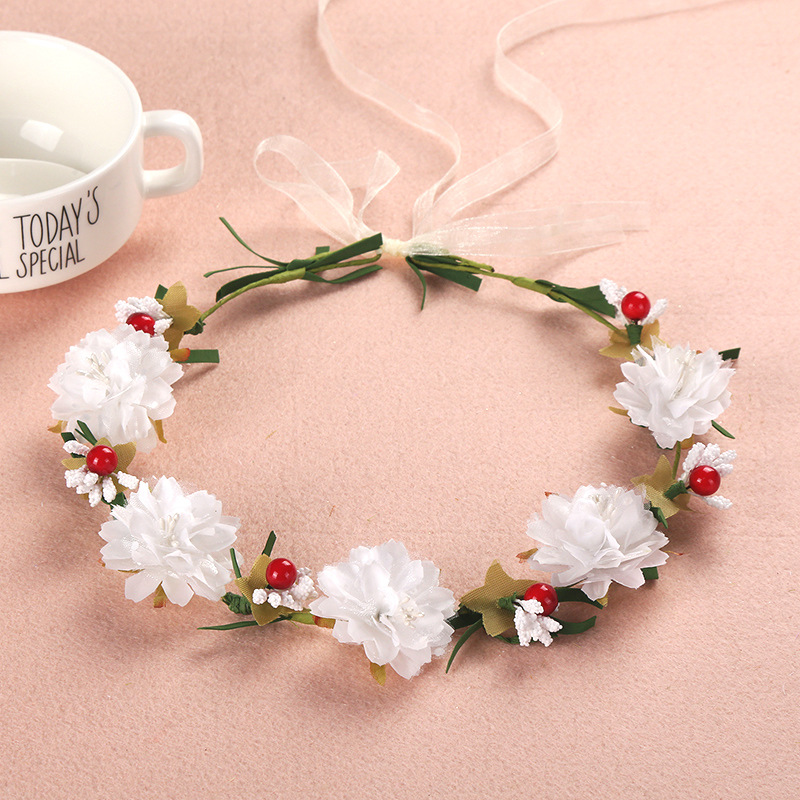Korean Bridal Headdress Beautiful Champagne Garland Wedding Photography Mori Girl Seaside Beach Selfie Headband Head Flower Ornament Korean Bridal Headdress Beautiful Champagne Garland Wedding Photography Mori Girl Seaside Beach Selfie Headband Head Flower Ornament
