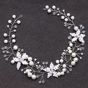 European and American New Headdress Golden Leaf Flower Foreign Trade Hair Band Wedding Dress Accessories Bridal Ornament Wholesale European and American New Headdress Golden Leaf Flower Foreign Trade Hair Band Wedding Dress Accessories Bridal Ornament Wholesale