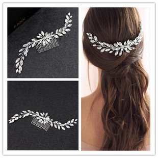 European and American New Headdress Golden Leaf Flower Foreign Trade Hair Band Wedding Dress Accessories Bridal Ornament Wholesale European and American New Headdress Golden Leaf Flower Foreign Trade Hair Band Wedding Dress Accessories Bridal Ornament Wholesale
