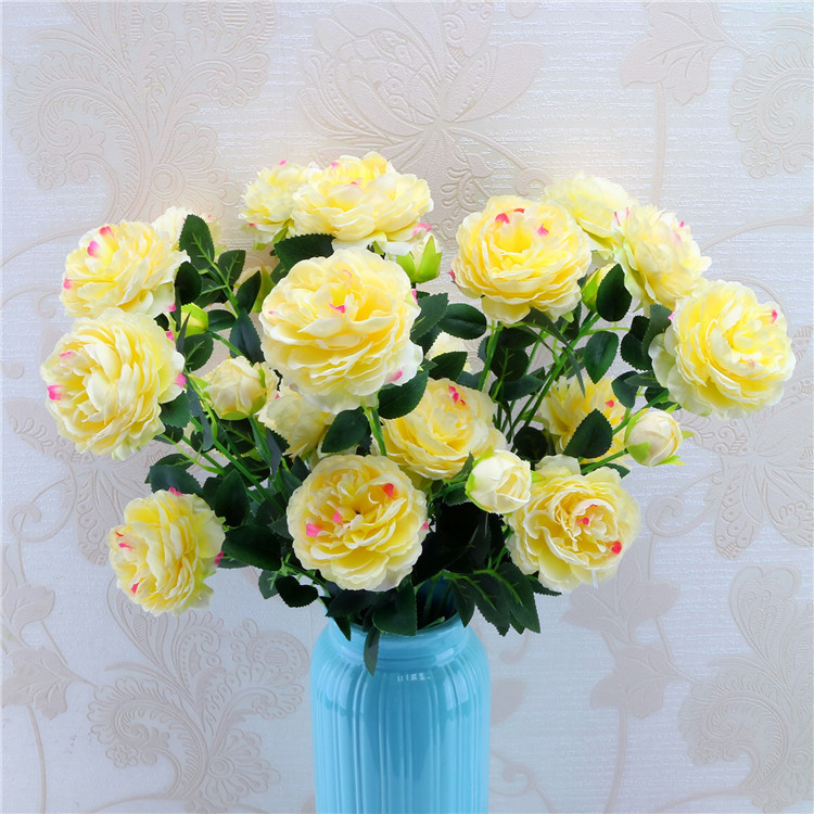 Western Rose Wedding Celebration Decoration Artificial Flower Artificial Flower European-Style Core 3 Peony Wholesale Origin Supply Western Rose Wedding Celebration Decoration Artificial Flower Artificial Flower European-Style Core 3 Peony Wholesale Origin Supply