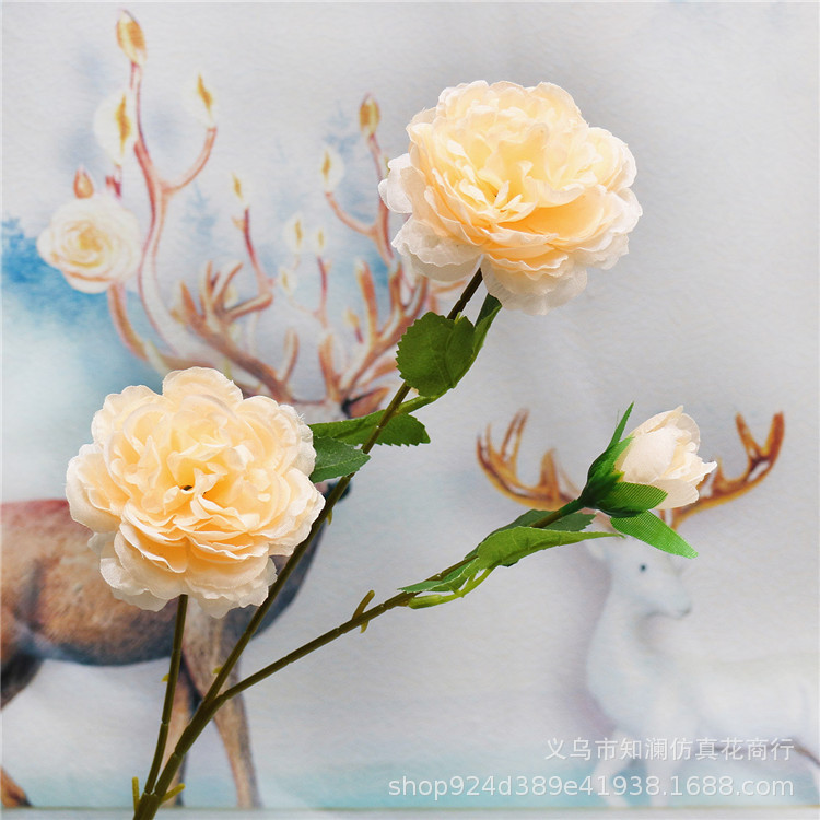 Western Rose Wedding Celebration Decoration Artificial Flower Artificial Flower European-Style Core 3 Peony Wholesale Origin Supply Western Rose Wedding Celebration Decoration Artificial Flower Artificial Flower European-Style Core 3 Peony Wholesale Origin Supply