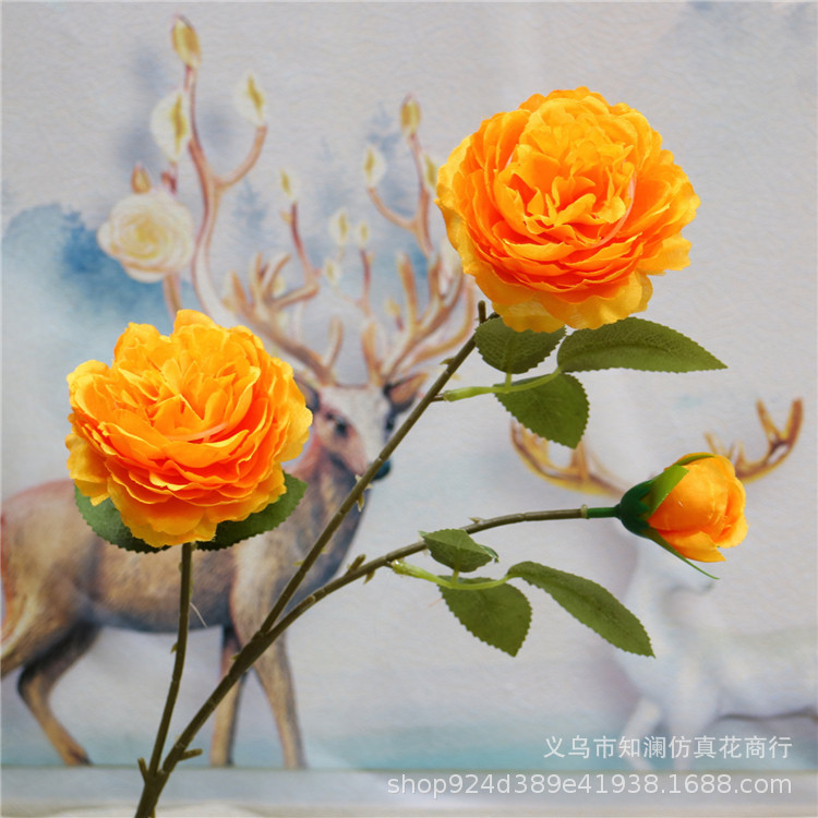 Western Rose Wedding Celebration Decoration Artificial Flower Artificial Flower European-Style Core 3 Peony Wholesale Origin Supply Western Rose Wedding Celebration Decoration Artificial Flower Artificial Flower European-Style Core 3 Peony Wholesale Origin Supply