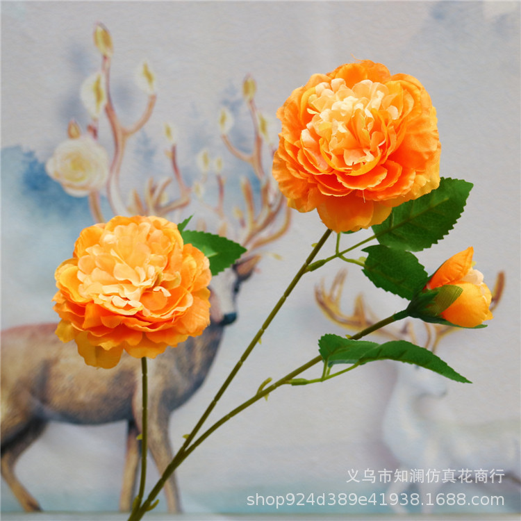 Western Rose Wedding Celebration Decoration Artificial Flower Artificial Flower European-Style Core 3 Peony Wholesale Origin Supply Western Rose Wedding Celebration Decoration Artificial Flower Artificial Flower European-Style Core 3 Peony Wholesale Origin Supply