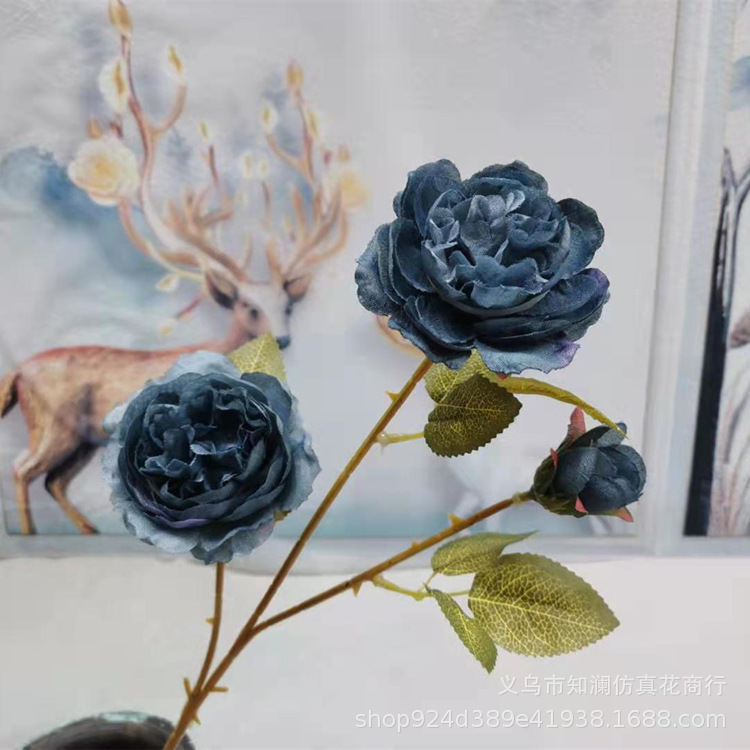 Western Rose Wedding Celebration Decoration Artificial Flower Artificial Flower European-Style Core 3 Peony Wholesale Origin Supply Western Rose Wedding Celebration Decoration Artificial Flower Artificial Flower European-Style Core 3 Peony Wholesale Origin Supply