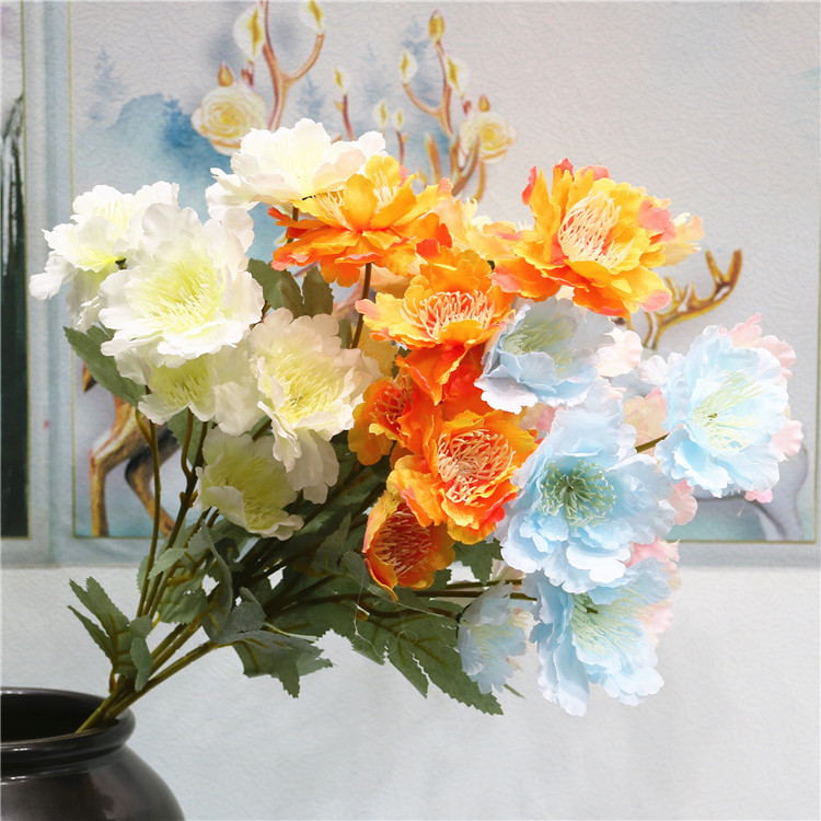 Western Rose Wedding Celebration Decoration Artificial Flower Artificial Flower European-Style Core 3 Peony Wholesale Origin Supply Western Rose Wedding Celebration Decoration Artificial Flower Artificial Flower European-Style Core 3 Peony Wholesale Origin Supply