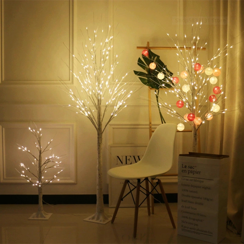 LED Light Birch Tree Lights Wedding Decoration Lamp Party Supplies Christmas Decor Simulation Birch Tree Light