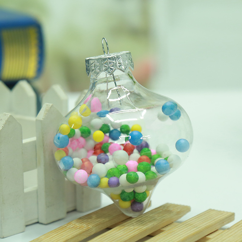 New Transparent Christmas ball PS Plastic presents for Christmas Tree Pendants Birthday party