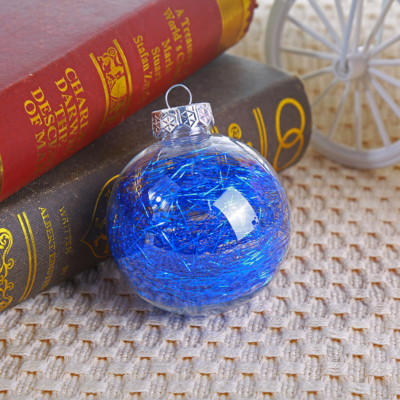 New Transparent Christmas ball PS Plastic presents for Christmas Tree Pendants Birthday party