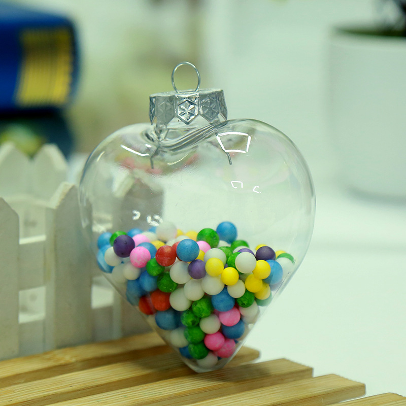 New Transparent Christmas ball PS Plastic presents for Christmas Tree Pendants Birthday party
