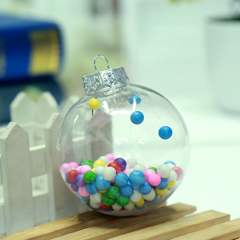 New Transparent Christmas ball PS Plastic presents for Christmas Tree Pendants Birthday party