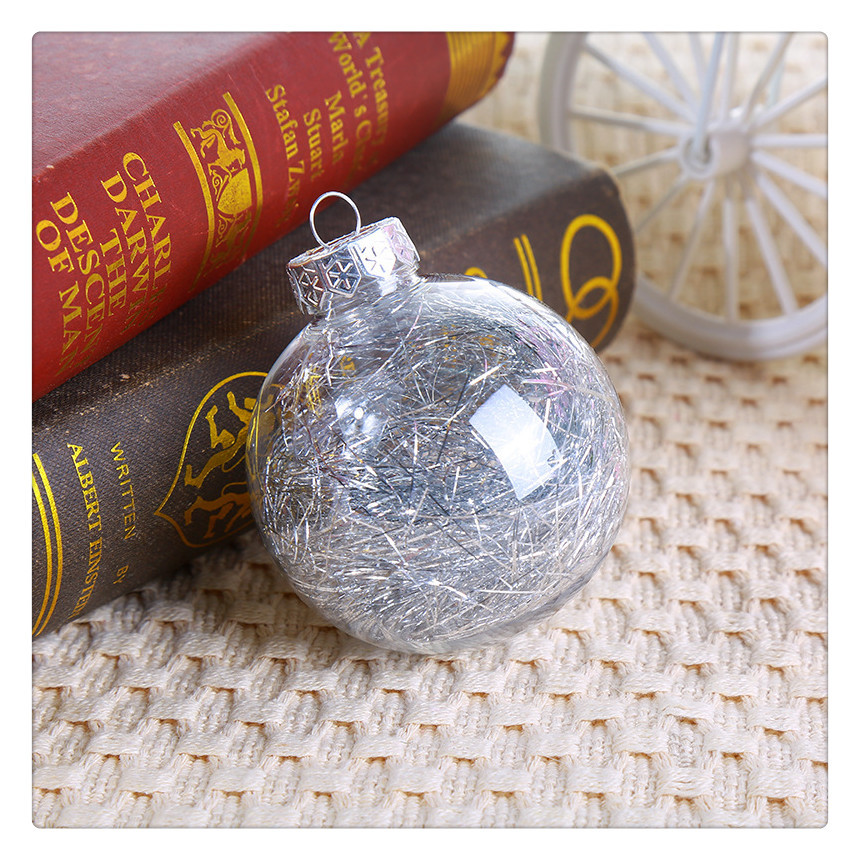 New Transparent Christmas ball PS Plastic presents for Christmas Tree Pendants Birthday party