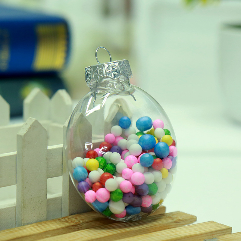New Transparent Christmas ball PS Plastic presents for Christmas Tree Pendants Birthday party
