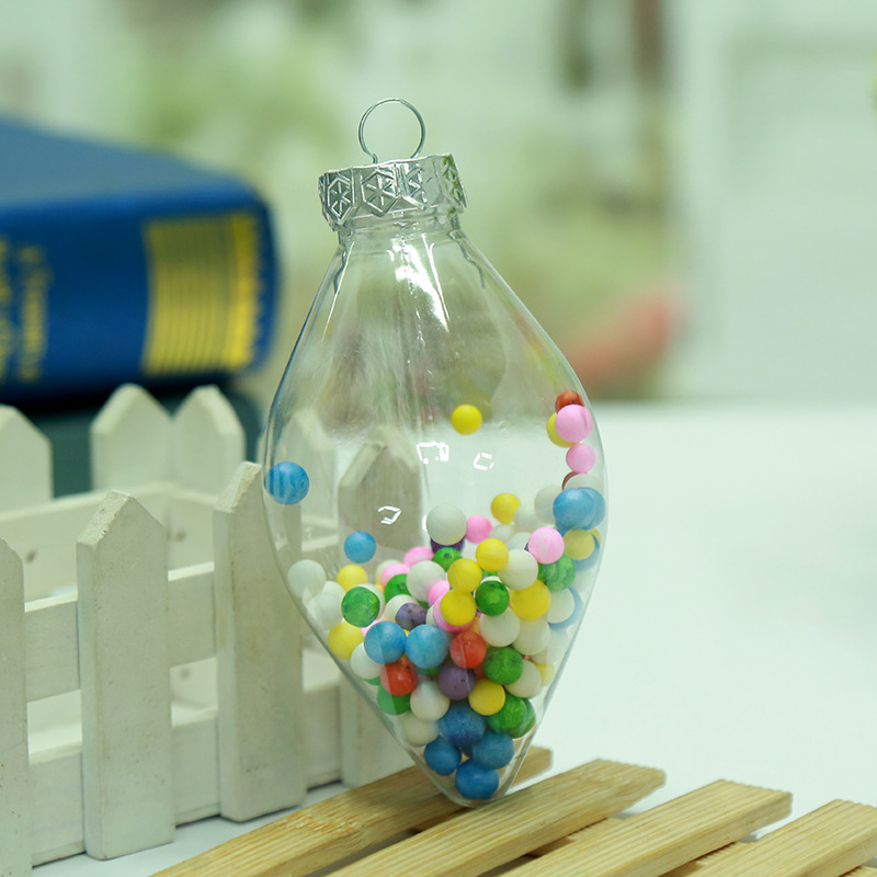New Transparent Christmas ball PS Plastic presents for Christmas Tree Pendants Birthday party
