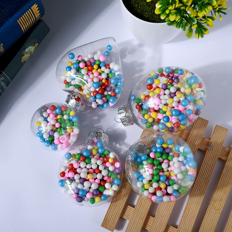 New Transparent Christmas ball PS Plastic presents for Christmas Tree Pendants Birthday party