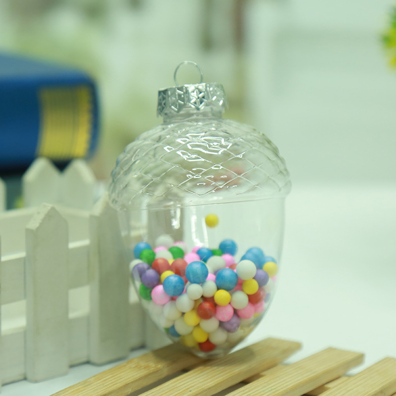 New Transparent Christmas ball PS Plastic presents for Christmas Tree Pendants Birthday party