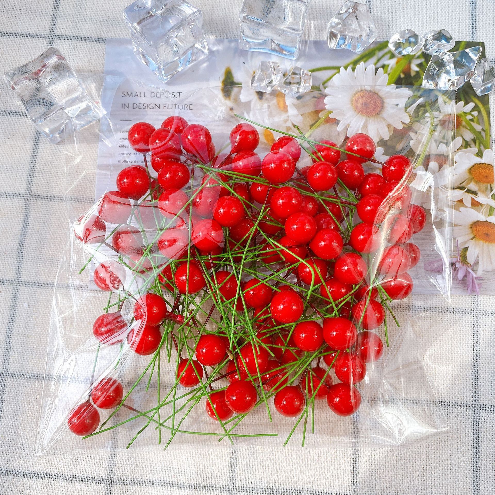 DIY Handmade Christmas Ball Berry Simulation Foam Fruit Cherry Pinecone Decoration Peony Fruit Christmas Product Accessories